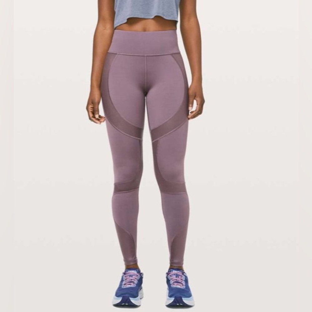 Lululemon City Core Tight 28" Antique Bark Purple Pull-On Gym Training Leggings‎